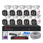Uvision 4MP IP Color With Inbuilt Mic 10 Camera Set