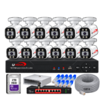 Uvision 4MP IP Color With Inbuilt Mic 12 Camera Set