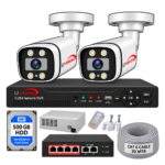 Uvision 4MP IP Color With Inbuilt Mic 2 Camera Set