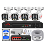 Uvision 4MP IP Color With Inbuilt Mic 4 Camera Set