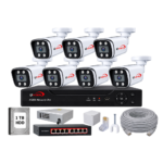 Uvision 4MP IP Color With Inbuilt Mic 7 Camera Set