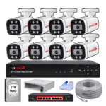 Uvision 4MP IP Color With Inbuilt Mic 8 Camera Set