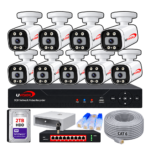 Uvision 4MP IP Color With Inbuilt Mic 9 Camera Set