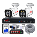 Uvision 8MP IP Color With Inbuilt Mic 2 Camera Set