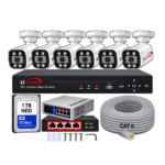 Uvision 8MP IP Color With Inbuilt Mic 6 Camera Set