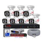 Uvision 8MP IP Color With Inbuilt Mic 7 Camera Set