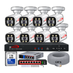 Uvision 8MP IP Color With Inbuilt Mic 8 Camera Set