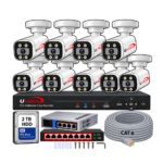 Uvision 8MP IP Color With Inbuilt Mic 9 Camera Set