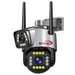 UVISION 3MP + 3MP 4G SIM DUAL LENS PTZ OUTDOOR ROTATING Wifi Cctv Camera