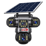 UVISION Solar 4MP + 4MP + 4MP Triple Lens CCTV Camera