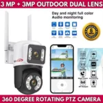 UVISION 3MP + 3MP DUAL LENS PTZ OUTDOOR ROTATING Wifi Cctv Camera - Image 2